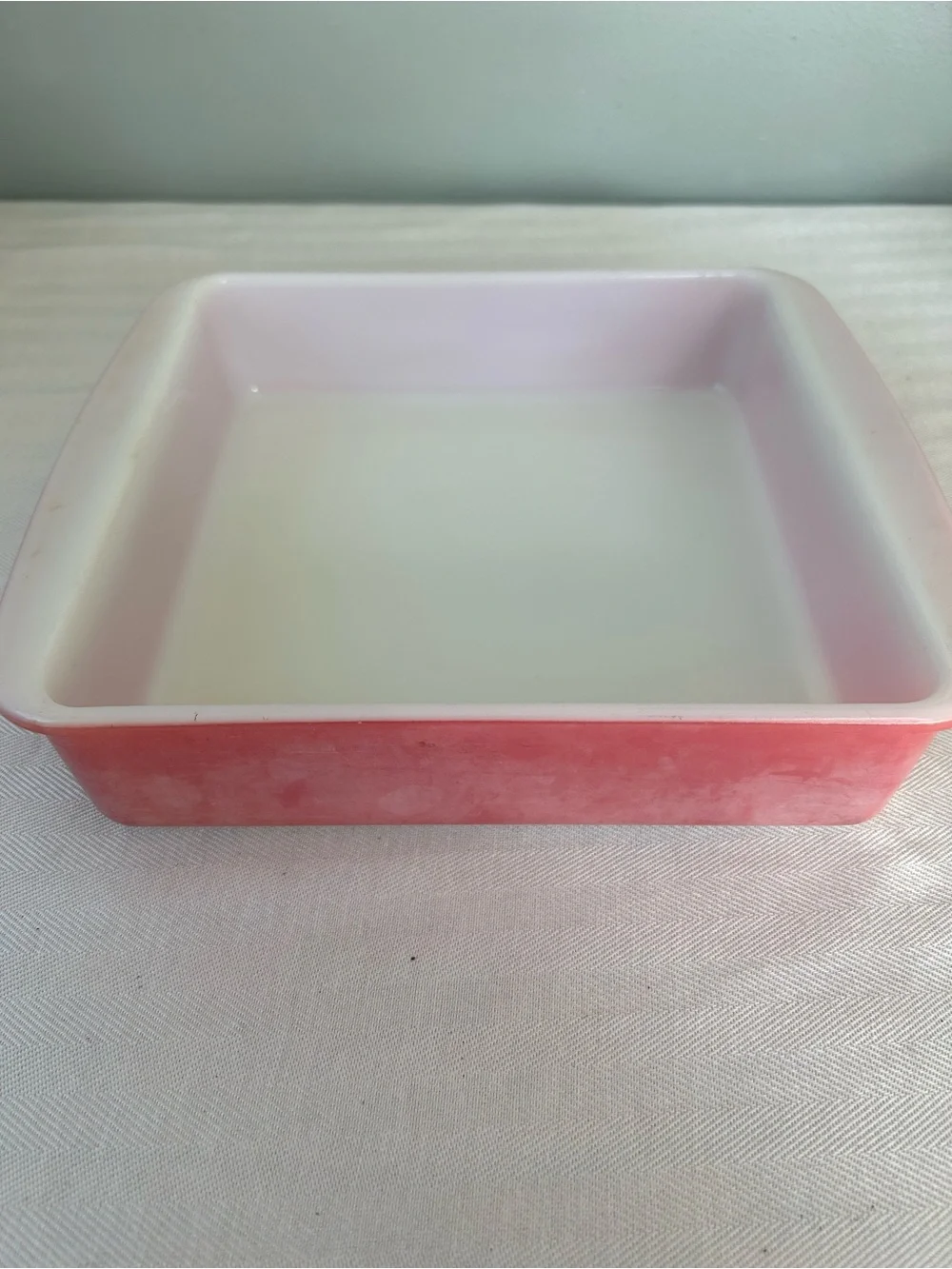 PYREX 8 x 8 inch Pink Glass Square Baking Dish